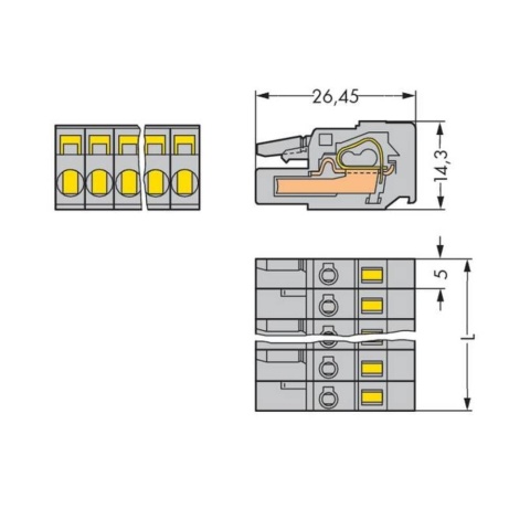 WAGO 231-111/102-000 gniazdo 25 sztuk