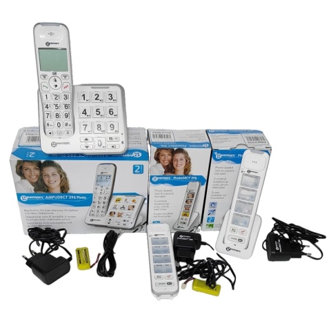 Telefon bezprzewodowy Geemarc DECT295PHOTO_WH + 2 słuchawki ZESTAW sekretarka