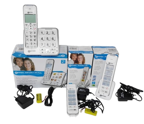 Telefon bezprzewodowy Geemarc DECT295PHOTO_WH + 2 słuchawki ZESTAW sekretarka