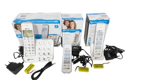 Telefon bezprzewodowy Geemarc DECT295PHOTO_WH + 2 słuchawki ZESTAW sekretarka