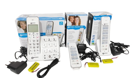 Telefon bezprzewodowy Geemarc DECT295PHOTO_WH + 2 słuchawki ZESTAW sekretarka