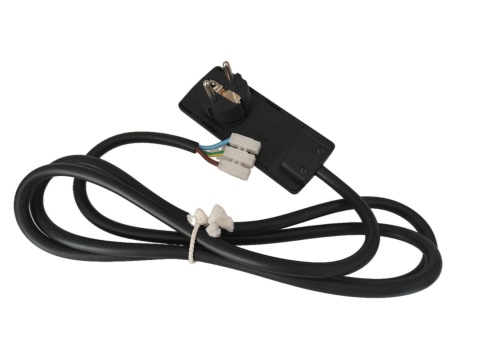 Wtyczka ultra płaska z kablem kabel EVOline 1.50 m czarny