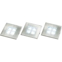 Zestaw 3 lamp z diodami LED szczotkowane 230V