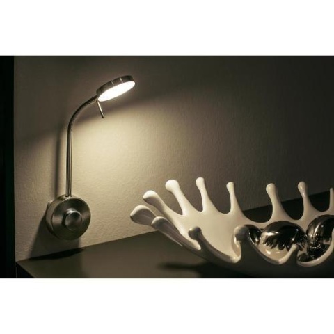 Lampa LED W004021 Nikiel matowy 5W CIEPŁE BIAŁE ŚWIATŁO