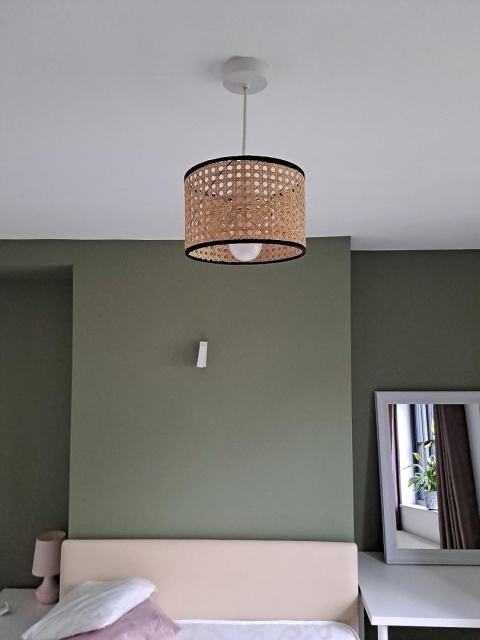 SOLUSTRE E27 Klosz z plecionego rattanu do lampy abażur