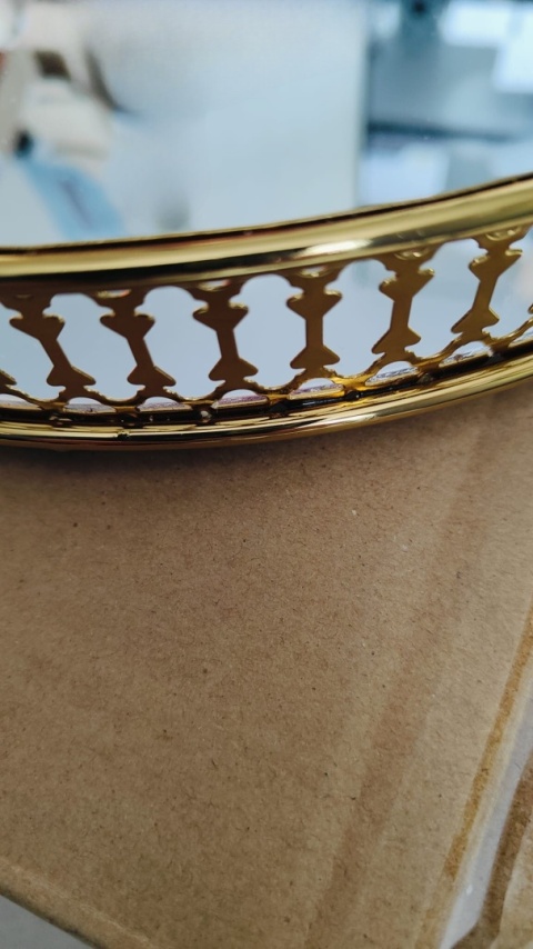 Taca kosmetyczna 32 cm okrągła z lustrem organizer biżuteria kosmetyki