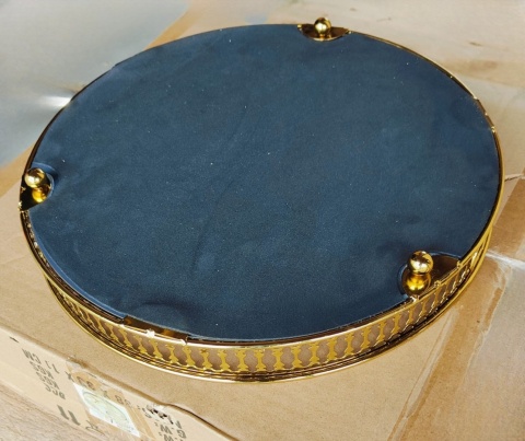 Taca kosmetyczna 32 cm okrągła z lustrem organizer biżuteria kosmetyki