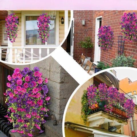 roślina zwisająca sztuczne kwiaty sztuczna wisząca Morning Glory powój