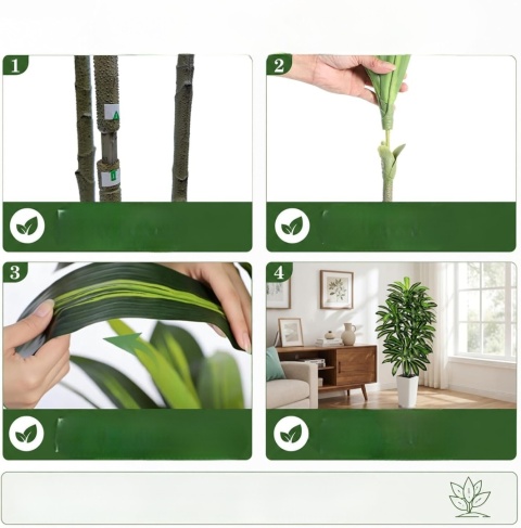 kwiat sztuczna dracena do wnętrz roślina w doniczce tropikalna 150 cm