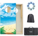 Zestaw do gry w Cornhole drewno 60 x 30 cm plansze torba worki