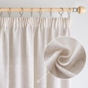 lniane półprzezroczyste 2 zasłony z taśmą wygląd lnu 140x245 cm