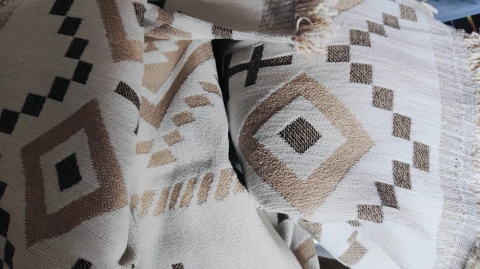 BOHO Pokrowiec na łóżko kapa frędzle nakrycie kanapa narzuta fotel koc pled