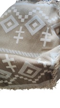 BOHO Pokrowiec na łóżko kapa frędzle nakrycie kanapa narzuta fotel koc pled