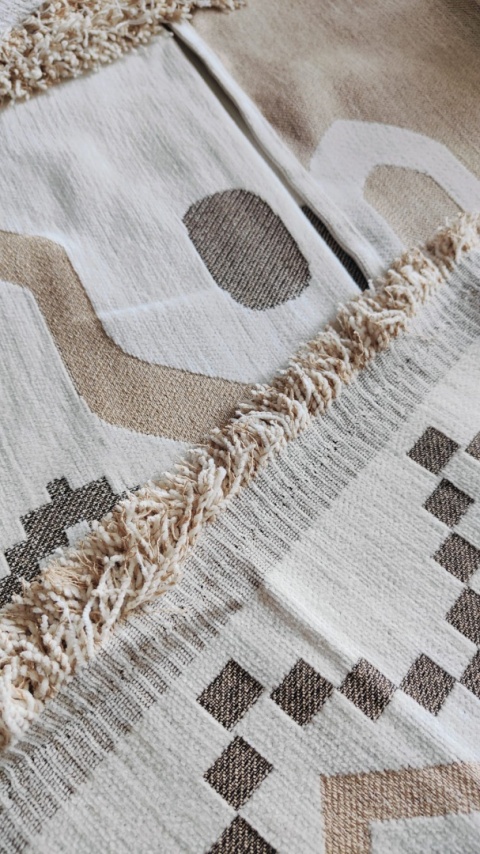 BOHO Pokrowiec na łóżko kapa frędzle nakrycie kanapa narzuta fotel koc pled