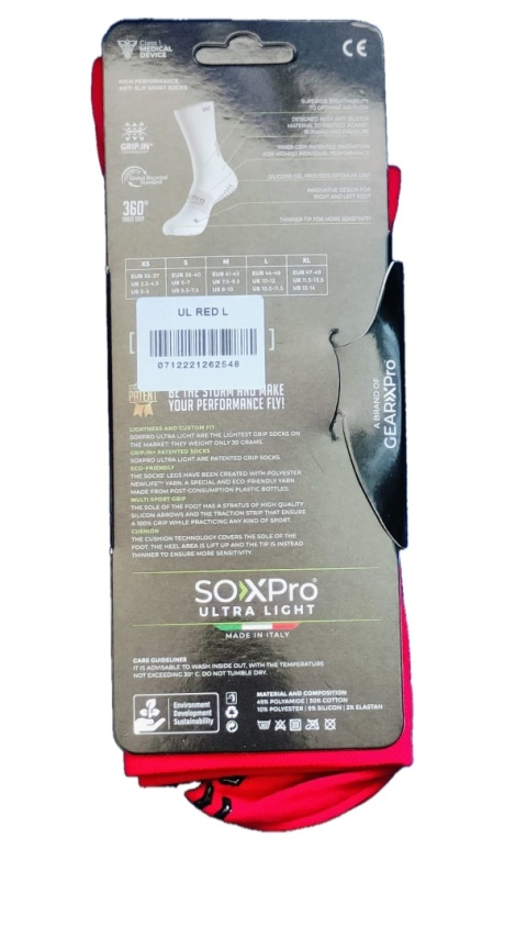 SOXPro Ultra Light SKARPETKI SUPERLEKKIE sportowe antypoślizgowe L 44-46