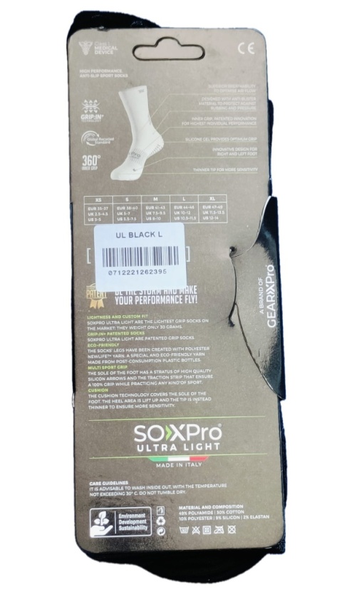 SOXPro Ultra Light SKARPETKI SUPERLEKKIE sportowe antypoślizgowe L 44-46