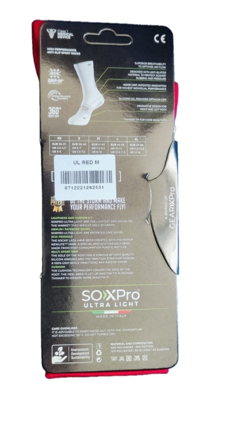 SOXPro Ultra Light SKARPETKI SUPERLEKKIE sportowe antypoślizgowe M 41-43
