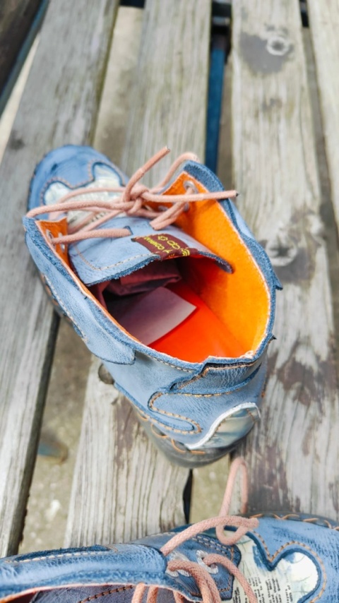 buty retro style botki skórzane półbuty sznurowane Unikalny Design