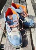 buty retro style botki skórzane półbuty sznurowane Unikalny Design