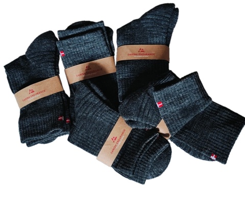 Lekkie Skarpety Trekkingowe Merino DANISH ENDURANCE Turystyczne 5-pak 35-38