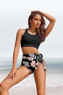 Damski strój kąpielowy bikini z wysokim stanem i push-upem kostium XXL