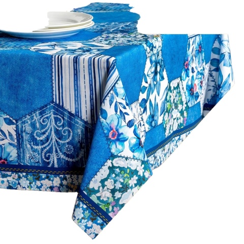 Obrus 100% bawełna Maison d' Hermine Summer Blues 160x220 cm