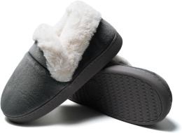 kapcie domowe zimowe z pluszem wygodne białe siwe MEMORY PIANKA futerko JOMIX 41