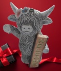 GOODECO Figurka Solarna Krowa Highland z Lampionem 27,6 cm solarna