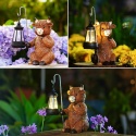 GOODECO Figurka Solarna Krowa Highland z Lampionem ozdoba ogrodowa