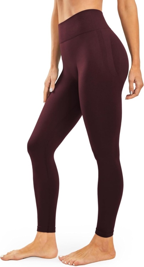 Legginsy sportowe damskie Scrunch Butt Push-Up Bordowe M