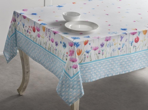 Obrus 100% bawełna Maison d' Hermine 140x180 FLOWER wiosna lato kwiaty