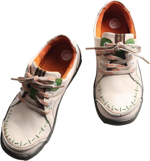 Skórzane Półbuty Damskie SNEAKERSY TMA EYES BUTY Styl Vintage RETRO