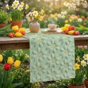 Bieżnik Artoid Mode Soft Pluszowy Futro Zielone Słoneczniki 33 x 183