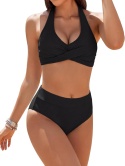 Ekouaer Bikini damski zestaw push up kostium kąpielowy strój M