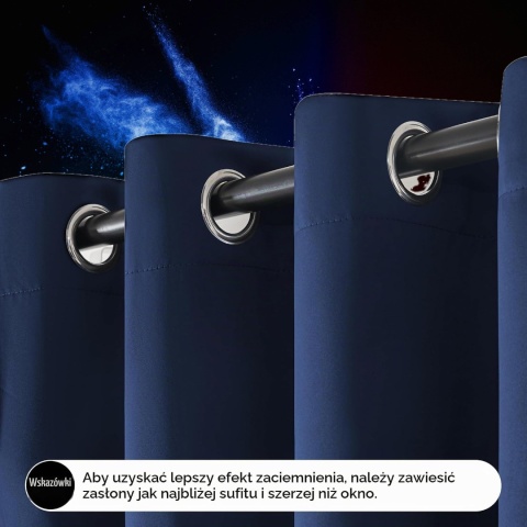 Deconovo zasłona zaciemniająca 300 x 220 cm termiczna akustyczna izolacja