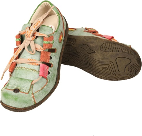 SKÓRZANE PÓŁBUTY DAMSKIE TMA EYES 36 BUTY SKÓRA Retro Patchwork