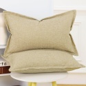 2szt Poszewka dekoracyjna poszewki Len Boho Flansza 40x60 kołnierz khaki