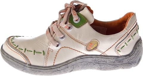 Skórzane Półbuty Damskie SNEAKERSY TMA EYES BUTY Styl Vintage RETRO