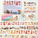 Taśma Washi 4 rolki ozdobne wzory PET do planowania i rękodzieła scrapbooking
