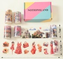 Taśma Washi 4 rolki ozdobne wzory PET do planowania i rękodzieła scrapbooking
