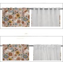 Zasłona w kwiaty na taśmie Zasłona Boho Retro VINTAGE w Kwiaty 107x160cm 1 szt.