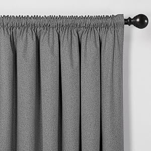 Zasłony zaciemniające termoizolacyjne zestaw 2 szt taśma 260x140cm Ciemnoszary