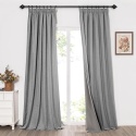 Zasłony zaciemniające termoizolacyjne zestaw 2 szt taśma 260x140cm Ciemnoszary