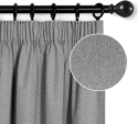 Zasłony zaciemniające termoizolacyjne zestaw 2 szt taśma 260x140cm Ciemnoszary