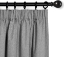 Zasłony zaciemniające termoizolacyjne zestaw 2 szt taśma 175x140cm Ciemnoszary