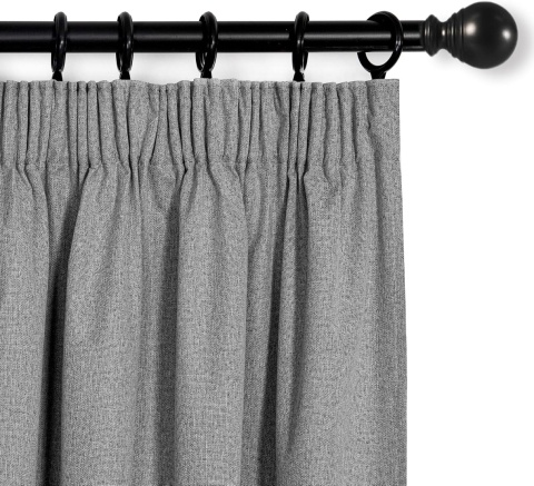 Zasłony zaciemniające termoizolacyjne zestaw 2 szt taśma 175x140cm Ciemnoszary