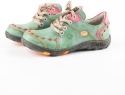 Damskie mokasyny półbuty Buty Skórzane Casual Boho zielone Tma Eyes