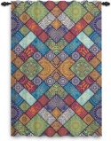 Boho Patchworkowa zasłona w stylu marokańskim Zasłona Ozdoba Mandala Okno Drzwi