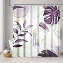 ZASŁONA PRYSZNICOWA TEKSTYLNA BOHO LIŚCIE TROPICAL MONSTERA 180X200 PALMA