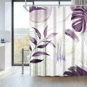 ZASŁONA PRYSZNICOWA TEKSTYLNA BOHO LIŚCIE TROPICAL MONSTERA 180X200 PALMA